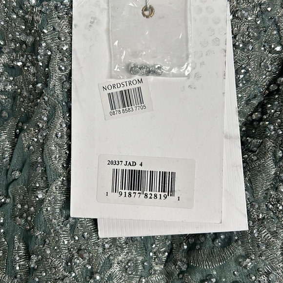 Mac Duggal 20337 NWT EMBELLISHED BOW BELT ILLUSION LONG SLEEVE A LINE DRESS - Picture 8 of 10